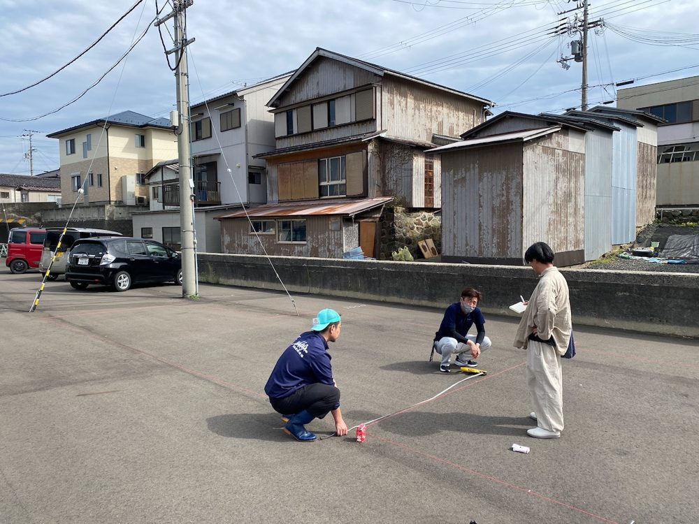 地域でのフィールドワーク・現地計測の様子
